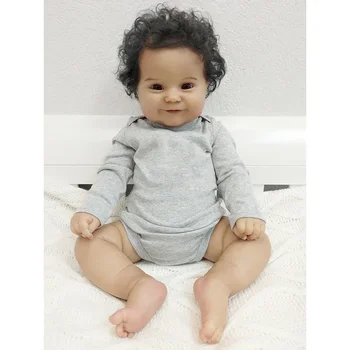 На 50 см кукла-Реборн Скъпа Мади тъмна кожа на Новороденото дете ръчно изработени Реалистични детски кукли Muneca Bebe Подарък за рождения Ден на Коледа