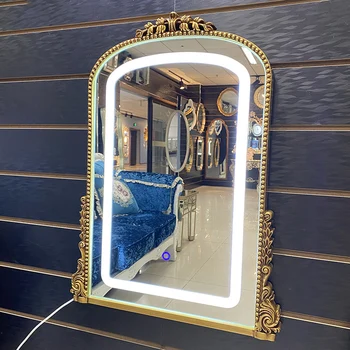 Огледало За Хола Малък Метален Дизайн Пътни Настилки Сладко Гъвкаво Потребителско Огледало Преносими Огледала За Спални Maquiagem Украса На Стаята