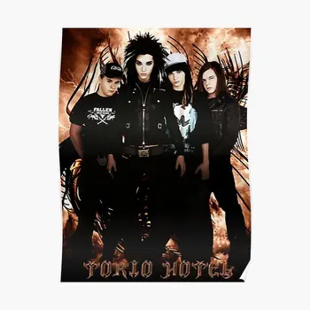 Огнено плакат Tokio Hotel, стенни картини, телефонен номер, Забавен интериор, Уютна печат, живопис, Винтажное украса, Живопис без рамка