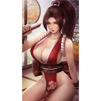 Печатна Игра Гол на Street Fighter Mai Shiranui Секси Момиче Art Платно Плакат с Рамката на Поръчка 16x24 24x36 Инча Домашна Стенни Модел