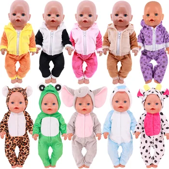 Пижама с красиви домашни любимци Kawaii, Дрехи за кукли от 18 инча и 43 см, Аксесоари, Дрехи за кукли, Подаръци за момичета в деня на раждането на ново поколение, Играчки със собствените си ръце