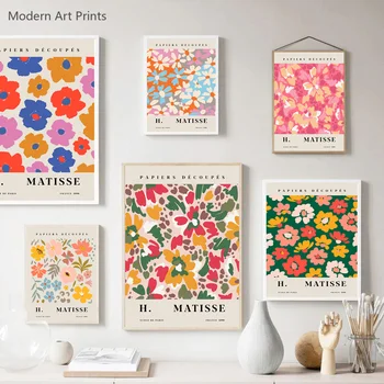 Плакат на Матис, Абстрактна живопис върху платно, Стенно изкуство, плакати и щампи с цветния пазар, Стенни картини за декорация на дома в хола