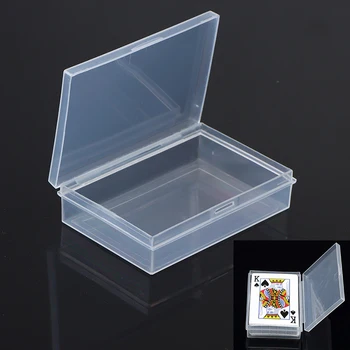 Пластмасова кутия контейнер за карти за игра, калъф за съхранение от полипропилен, опаковката, кутия за покер 9,2x6,2 см