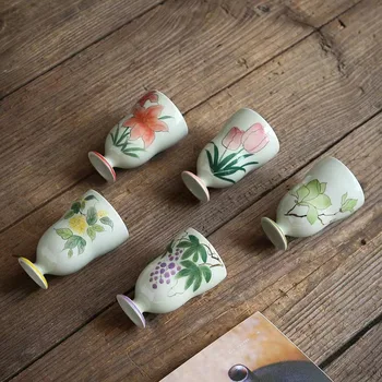 Порцеланова майстор-чаша ръчно рисувани, единична чаша, дамски чаена чаша с древен аромат, красива чаена чаша за жени
