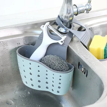 Регулируема мивка на Пластмасова сливная кошница Подвесная кошница за съхранение на кухненските Рафтове за съхранение на кухненските прибори Рафтове за съхранение на Сливная полк