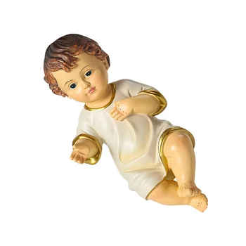Религиозен Бебе Детско Бижу Свети Бебе Мини-Кукли На Декорация От Смола Открит Маса За Вътрешна Декорация Църква Статуя На Исус Статуетка