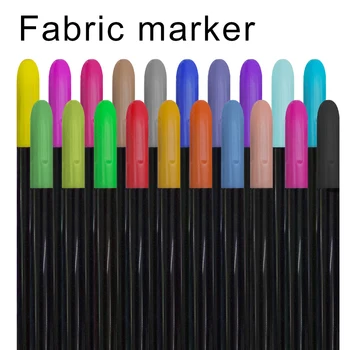 Рисувани тъкани водоустойчиви покрития цветен маркер за плат, комплект дръжки 12/20 цветове, за ризи, обувки, дрехи, рисуване на графити, със собствените си ръце