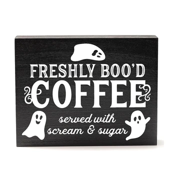Само че освистанная кафе знак Хелоуин Coffee Bar Интериор за кухня за вси светии Здрав Лесен за използване