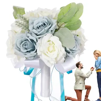 Сватбени цветя за булката Изискани сватбени букети с регулируем дизайн, сватбени букети и аранжировки от цветя В хармонично съчетание