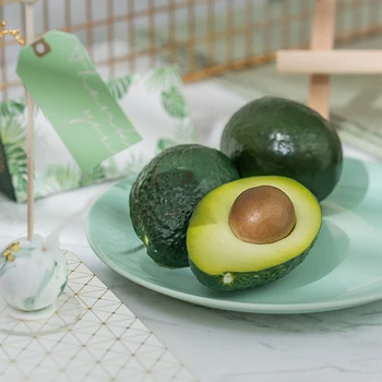 Симулация модел на плодове, авокадо, реквизит за снимки, креативна модельная стая, фалшива храна, украса на витрини плодов магазин