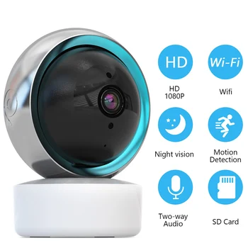 Система за домашно охранителна камера на Hristo Smart Life Безжична 5-Мегапикселова камера, Wifi-ВИДЕОНАБЛЮДЕНИЕ PTZ IP Камера за Видеонаблюдение е 2-Лентов Аудио следи бебето 2K