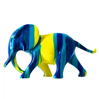 Скандинавски Светлина Луксозни Ръчно Изработени Изделия Декор Хол Elefante De Decoracion Модерни Раскрашенные Цветни Теми Във Формата На Слон От Смола