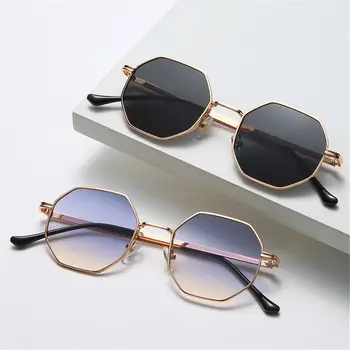 Слънчеви очила Polygon Metal в винтажной рамки за жени, слънчеви очила за мъже, Слънчеви очила луксозен марка, женски огледално Gafas De Sol Uv400