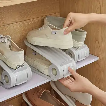 Спестяване на пространство, Артефакт, кутия за обувки, кутия за съхранение Чрез многослойни стени на шкафа За съхранение, Сгъваема рафт за обувки