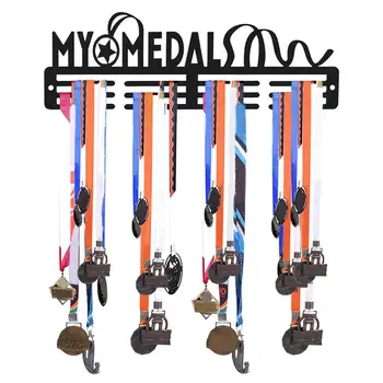 Срок на годност-закачалка за медали, здрав Метален Стенен държач за медала на славата, спортни медали, награди, трофеи, състезателни медали, медали за бягане