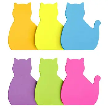 Стикери във формата на котка, стикери с хубав дизайн, 6шт очарователните стикери във формата на котка с трайни самоклеющимся покритие за лаптоп