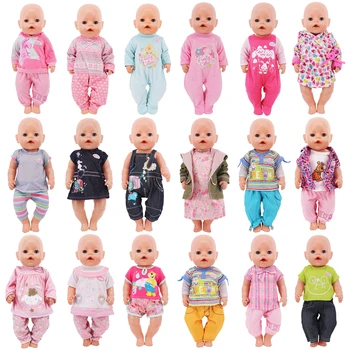 Стоп-моушън Облекло Боди Топ Панталони, Подходящи За 18-инчовата Американската Кукольной Момичета и 43-centimetric Возрожденного Бебе, Кукла, Аксесоари, Играчки, Нашето поколение