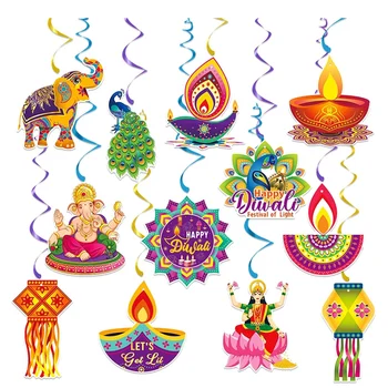 Фестивалът Дивали, Окачени Реактивни украса, Подвесная Върти хартия За външни и вътрешни декор на Фестивала Дивали