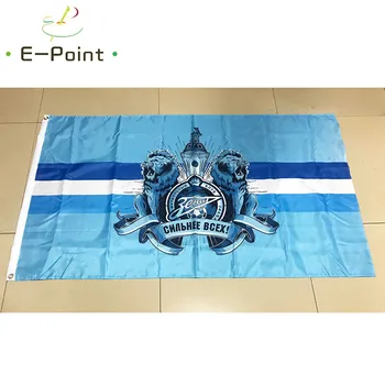 Флаг на ФК Зенит Санкт Петербург 2x3 фута (60x90 см) 3x5 фута (90x150 см) Декоративен Банер за дома и градината