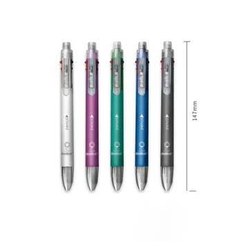 Химикалка писалка 0,7 мм, 5 цвята, механичен молив 0,5 мм, мултифункционален автоматичен молив за писане, химикалка химикалка с гума