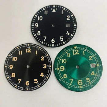 Циферблат часа 33,5 мм, Зелени Светещи Сменяеми Аксесоари За Часовници, Часовници за Механизъм NH35 /NH36 / 7S / 4R
