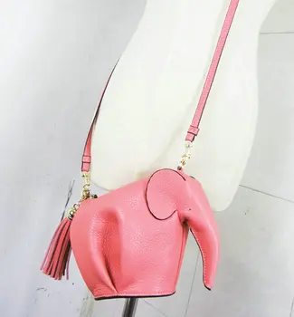 Чанта Розов Слон-естествена кожа, ръчна изработка, достъпна индивидуален цвят / лого