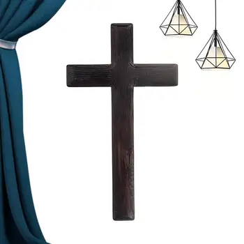 Черен ръчно кръст Дървен Цепляющийся кръст на късмета си, Преносими придържането кръстове за ръчно молитва стаите в Домашната Църква