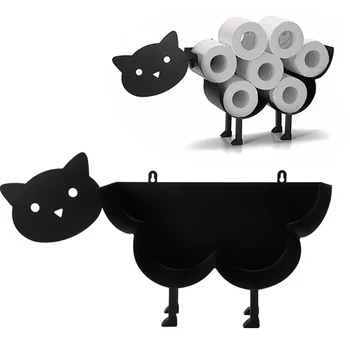 Черна котка, стойка за ролка тоалетна хартия, Ютия за баня, Отделно стоящи занаяти, накити, Държач за хартиени кърпи на ролка